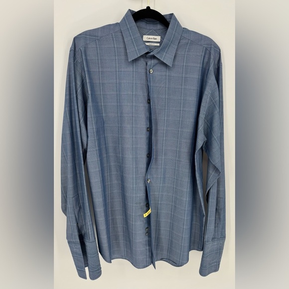 Calvin Klein Men's Long Sleeve Regular Fit Button Up Shirt - Picture 1 of 10